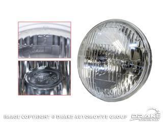 Picture of 5 3/4" Low Beam Round Halogen Sealed Beam Headlamp : B8AZ-13007-B